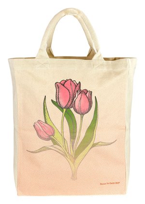 Canvas Tote Tulips Large