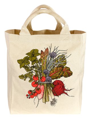 Canvas Tote Veggie Bouquet Med 