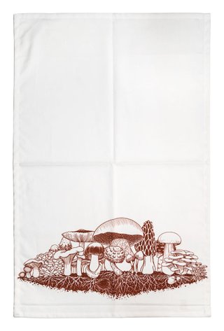 Kitchen Towel - Mushroom Drawing 