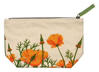 Canvas Pouch Poppies Large