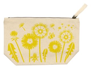 Canvas Pouch Dandelion Wish Lg- Wholesale Accessories