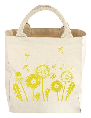 Canvas Tote Dandelion Wish Med - canvas tote bag wholesale