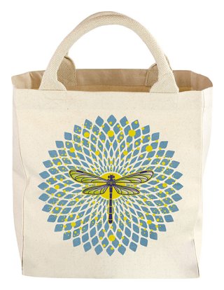 Canvas Tote Dragonfly Medium - Wholesale Canvas Tote Bags