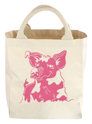 Canvas Tote Muddy Pigs Sm -Canvas Tote bags wholesale