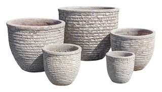 Riviera Sabbia Foam White S5 - Stoneware - Plant Pot