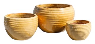 Riviera Onda Bronze S/3 wholesale stoneware pots