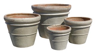 Riviera Roma Antique White S/4 -Stoneware pots- Wholesale