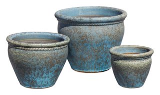 Tall Belly Braid Pot Running C-  wholesale pots =stoneware pots