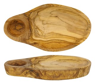 Olive Wood Olive Plate 7"