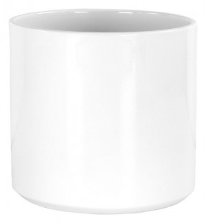 Sk Pot Cylinder 6.25" White Plant Pot