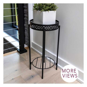Double Plant Stand 20"black