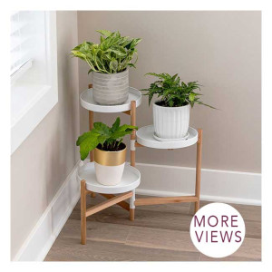 Plant Stand 3 Tier White Trays