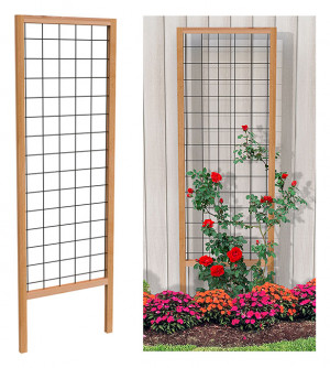 Trellis Cedar Blk Wire 24"x72"