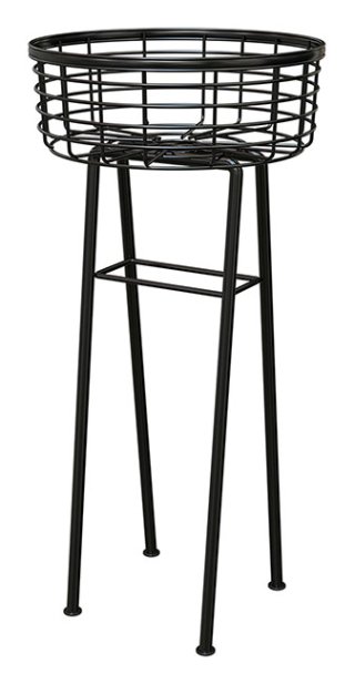 Basket Plant Stand 24" Black