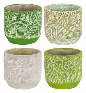 Cement Fern  Pot 4.5" Asst