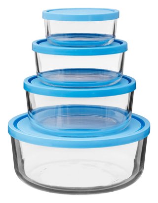 Storage Bol Rd Set/4 Blue