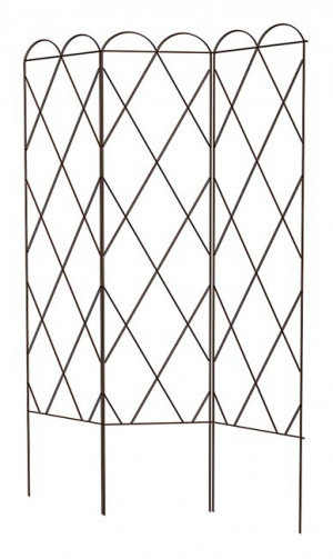 Rustic 3 Panel Trellis Rust