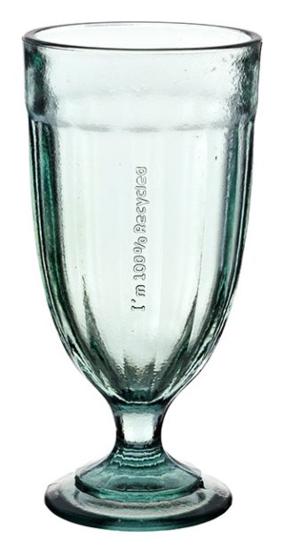 Glass Casual Stem 13.5oz drinking glass- Recycled glass