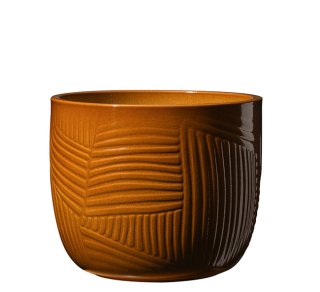 S K Leon 14cm Caramel-sk pottery wholesale plant pots