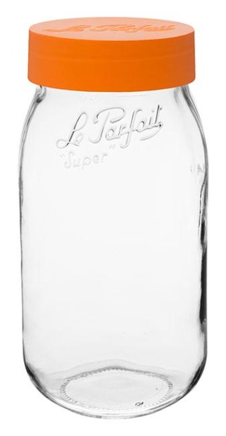 Le Parfait Jar Orange Lid 2 L