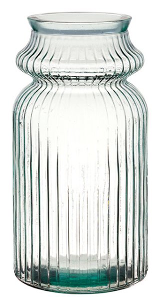 Vase Albania 28 Cm- WHOLESALE VASES - Ribbed Glass Vase