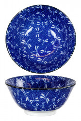 Bowl 6" Blue W/ White D-fly