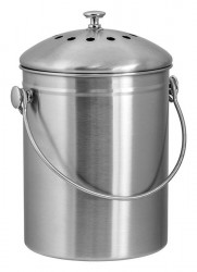 Compost Pail SS W/filter 1.3g