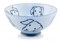Bowl 4.5" W/labrador Faces - Dog Tea Cup