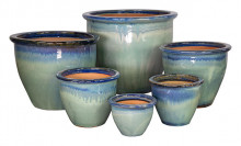 Stoneware Blue/gn S/6