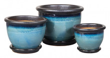 Wholesale Plant pots Stoneware Gia  Teal Small