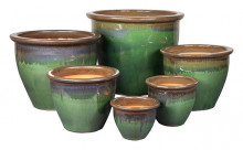 Stoneware Madrid Br/jade S/6