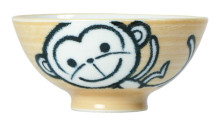 Rice Bowl Brown Monkey4.5"