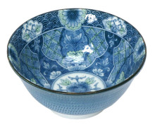 Bowl Blue Mum Flower 6"
