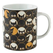 Mug Cat Eyes Black 8oz