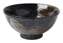 Bowl Blk&wht 6.25" Swirl*cna*