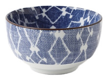 Soup Bowl Aizome Hishi 5" Blue