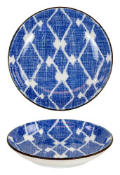 Aizome Hishi Dish 3.5" Blue - Wholesale Ceramics