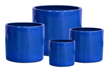 Stoneware Cylinder S/4 Blue