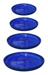 Stoneware Egg Saucer S/4 Blue