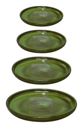 Stoneware Egg Saucer S/4 Green