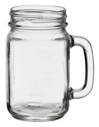 Drinking Jar 16oz Plain Glass Mug
