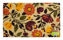 Coir/pvc  Mat Red Floral