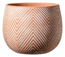 Sk Herringbone 5.9" Terra Cotta - Plant Pot