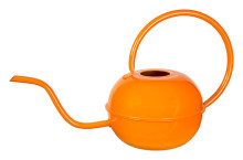 Metal Watering Can Round 1.5 liter Poppy Orange Color