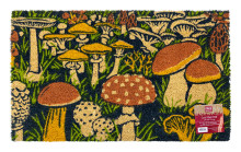 Coir Mat/latex -Mushroom drawing - Mushroom Forest