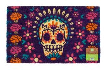 Coir Mat / pvc Skull design welcome mat
