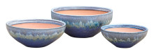 Stoneware Bowl Mesa Storm S/3 WHOLESALE PLANT POTS