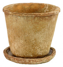Rustic Cement W/saucer 8" Tc