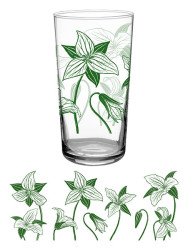 Vintage Trillium 16.50oz Glass - Highball Glass- Drinking Glass