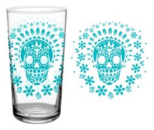 Vintage Skull Turquoise 16.50z Beverage glass - Highball Glass